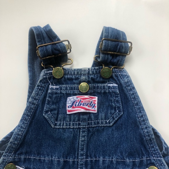 Vintage Liberty Denim Jean Overalls Toddler Kids 24 Months - Picture 2 of 7